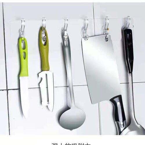 Home Daily Use Hole-Free Anchor 6-Unit Wall Hooks for Kitchen and Bathroom Strong Adhesive Invisible Hooks Three-Five Piece Wardrobe Hooks