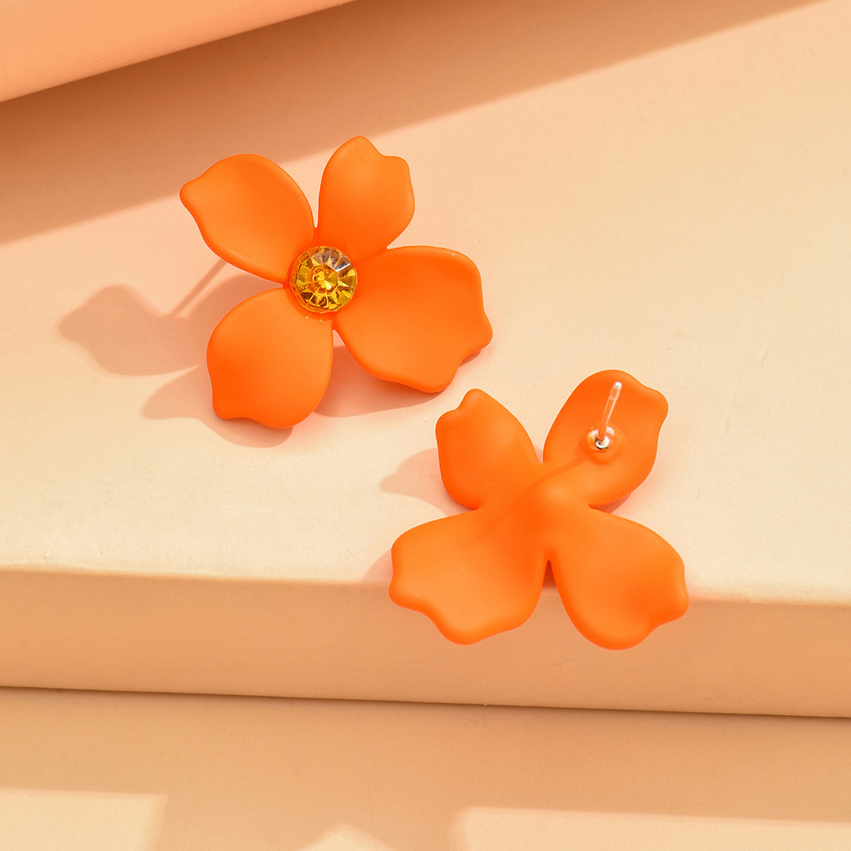 18g Weight Rhinestones Inlay Material Ear Studs Classification 1 Pair Quantity Daily Occasion Acrylic Material Flower Pattern Women's Gender Stoving Varnish, Inlay Design Sweet Style 1 Pair Sweet Flower Stoving Varnish Inlay Arylic Rhinestones Ear Studs 15