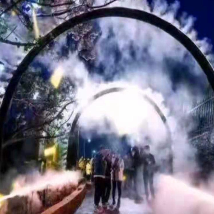 隧道门定制生产无动力人造雾门 景区创意门可加工可定制各种款式