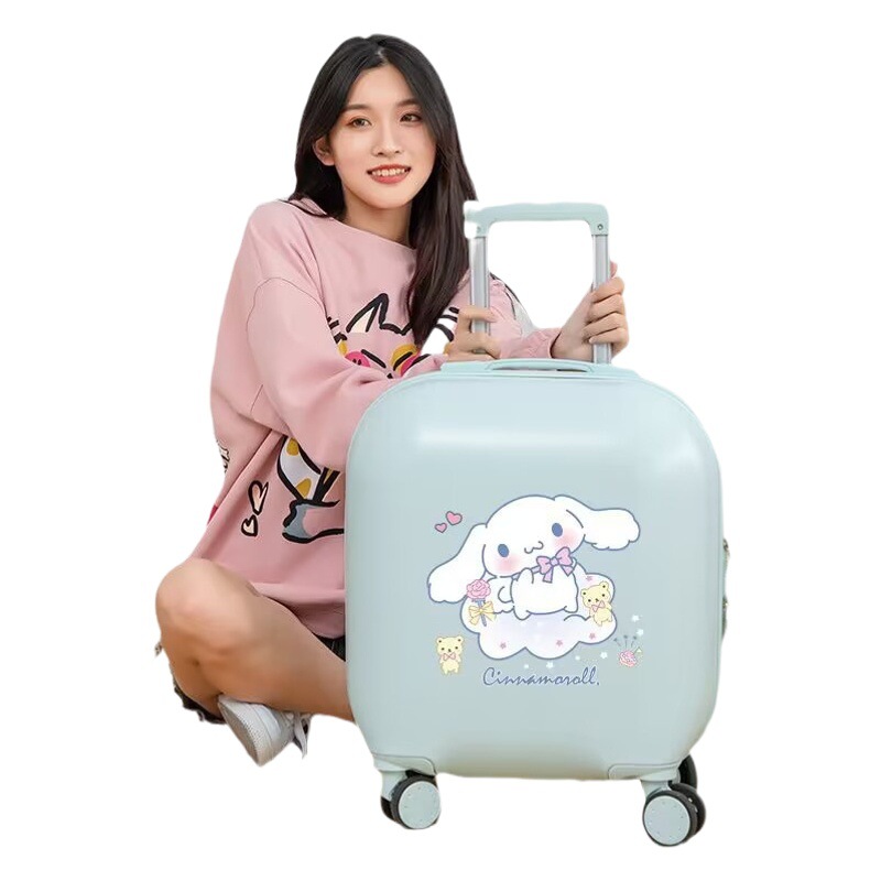 Equipaje de dibujos animados para niños de 18 pulgadas pequeño carro de embarque ligero para niños y niñas maleta de rueda universal