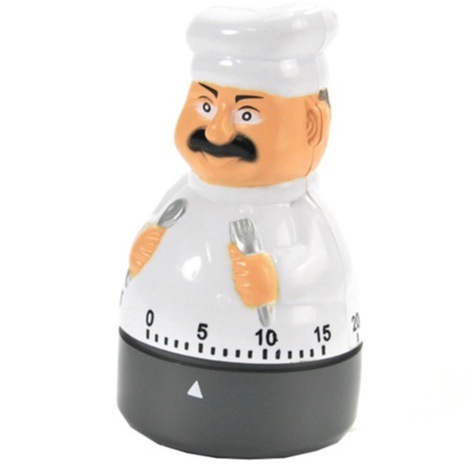 Suministro de cocina temporizador cuchillo tenedor chef temporizador de plástico