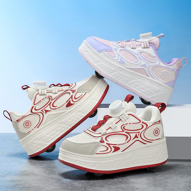 209 Kidsren's Heelys Shoes, Girls' Low-Cut Roller Skates, Four-Wheel Kidsren's Shoes, Middle and Large Kidsren's Primary and Secondary School Students' Sneakers, Sports Shoes