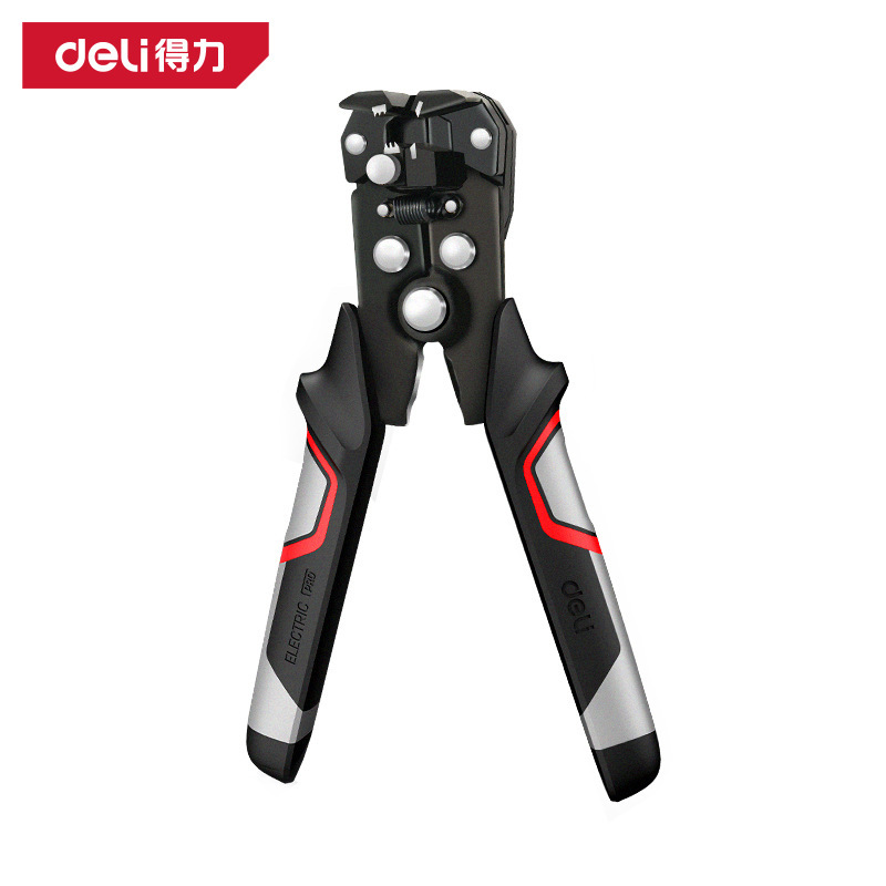 得力工具DL2015迷你自动剥线钳6.5寸不锈钢多功能剪线钳子