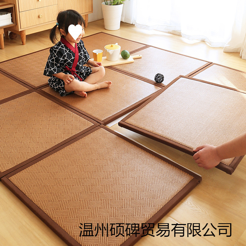 Japanese Tatami Floor Mat Rattan Mat Carpet Bedroom Living Room Xpe Splicing Mat Foam Floor Mat Thick Climbing Mat