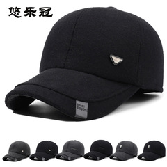 帽子秋冬中老年人保暖护耳防寒棒球帽加厚韩版休闲时尚老头鸭舌帽