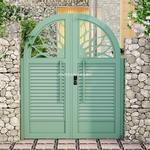 合金别墅门镀锌钢花园门户外大门不锈钢半圆形庭院门铁艺麦太保