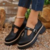Women S Chunky Mary Jane Shoes  Black Platform跨境代发|ms