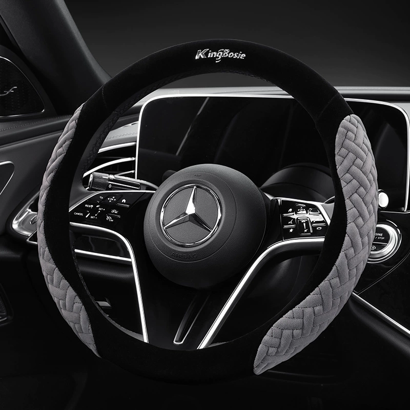 2024 новый короткий плюшевый золотой штатив зимний автомобильный чехол рулевого колеса