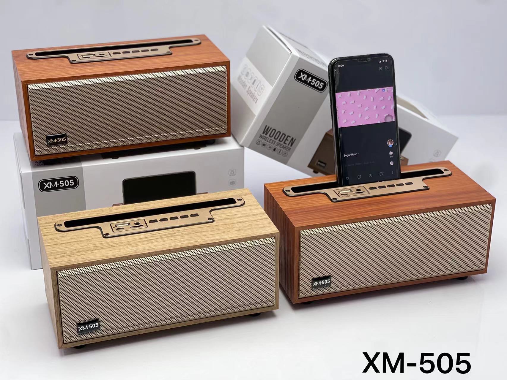 IST XM-505 Wireless Bluetooth Speaker Desktop Wooden Vintage Radio Mini Portable Mini Sound Card