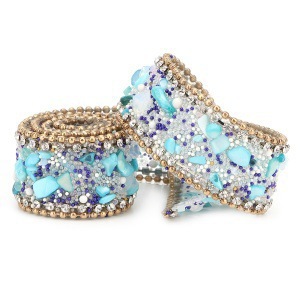 Piedra triturada azul lago