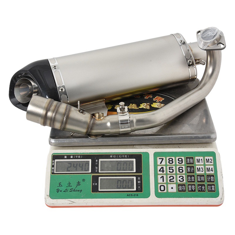 Antorcha de fuego adecuado para la motocicleta scooter XMax 250 300 tubo de escape sección frontal cola sección 17-22 años