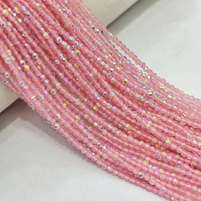 Hilo de algodón aguja súper pequeña Perla de cristal encadenada cuentas vidriadas DIY accesorios de ropa hechos a mano pulsera collar cuentas dispersas accesorios
