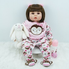 亚马逊跨境仿真娃娃重生婴儿新生儿模具彩手工上色母婴硅胶baby