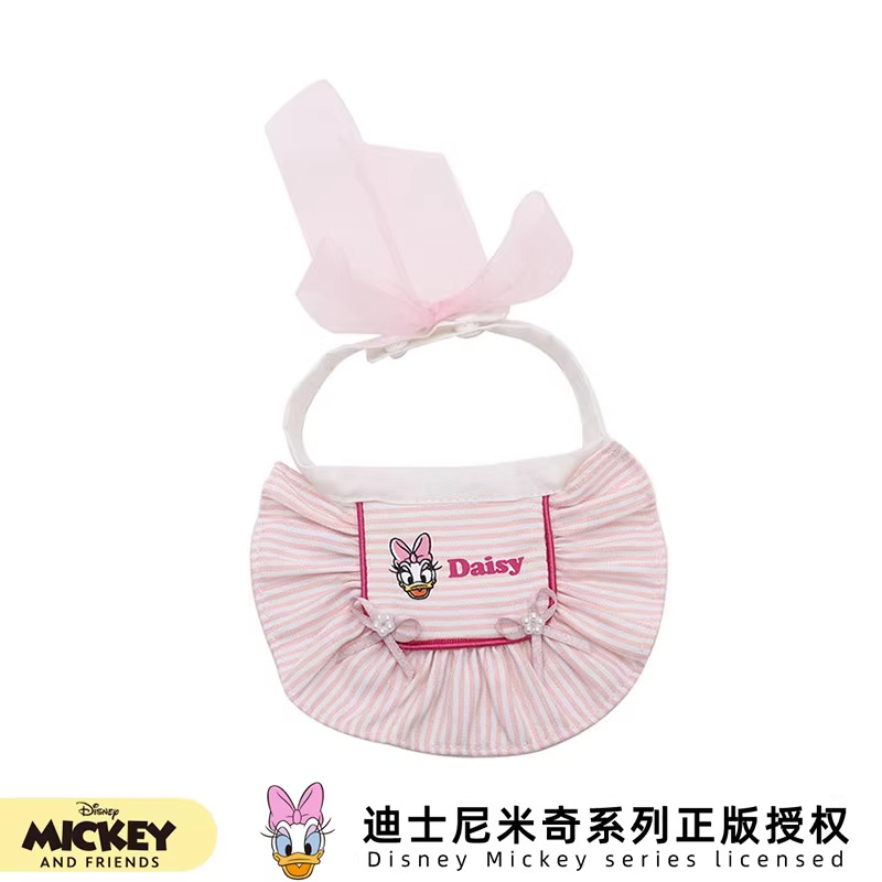 Disney Mickey serie Daisy toallas de saliva gatito arco rosa lindo围兜 ajustable accesorios para perros