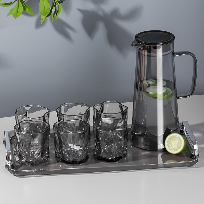 メーカー卸売り耐高温ガラス冷水筒高ホウ素シリコン飲料カップ家庭用浄水器セット冷水筒大容量|undefined