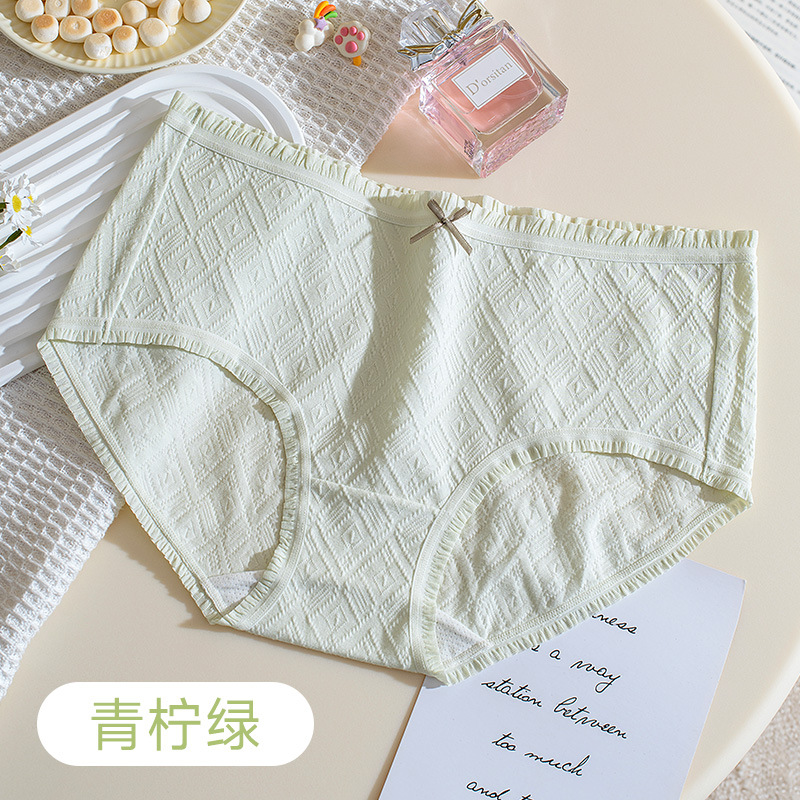 Jacquard de algodón para niñas, calzoncillos cómodos de cintura transpirables, calzoncillos de seda de morera 10A, calzoncillos antibacterianos para mujeres