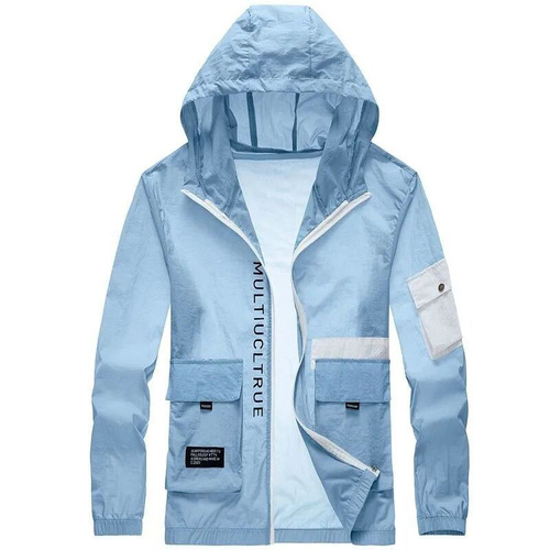 Summer men's clothing jacket UV protection skin-friendly ultra-thin ice silk breathable outdoor fishing suit wholesale