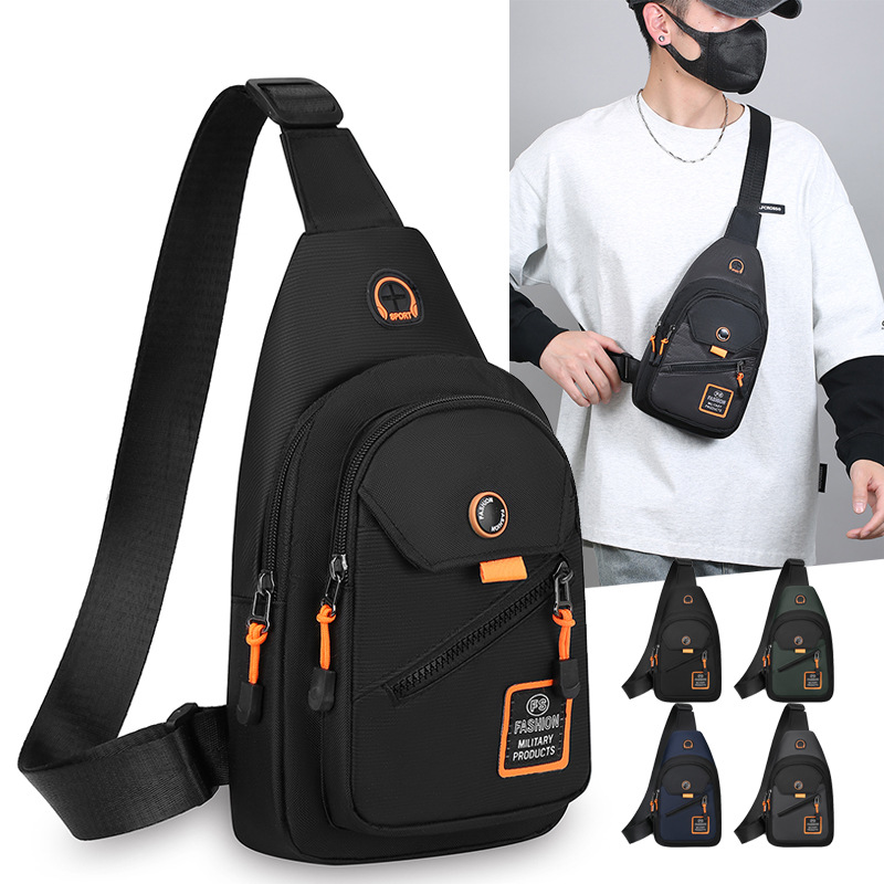 Men's Business Chest Bag Multi-layer Single-shoulder Crossbody Backpack 2025 New Fashionable Portable Wear-resistant Backpack