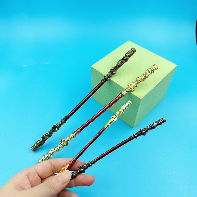 (2개) 신화의 원숭이 왕 게임 주변 장난감 및 인형은 황금빛 후프 풀 메탈 공예 장신구 액세서리의 운명을 직접 맞힙니다.