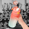 Capacious glass with glass, cup for elementary school students, summer handheld sports bottle, fall protection