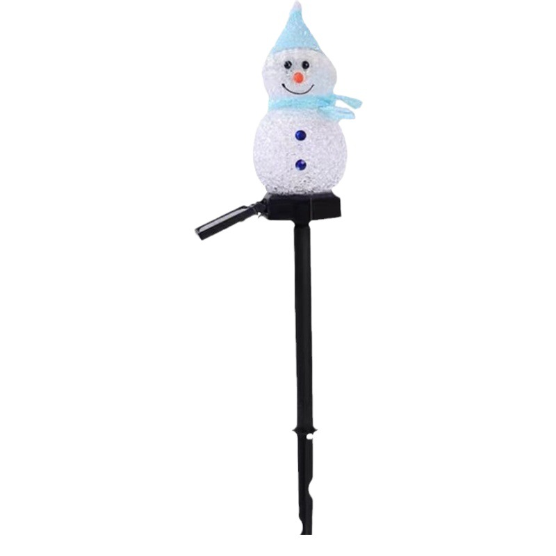 Venta caliente transfronteriza enchufe de Tierra solar muñeco de nieve decoración de Navidad patio jardín escena diseño luces al aire libre a prueba de agua luces de colores