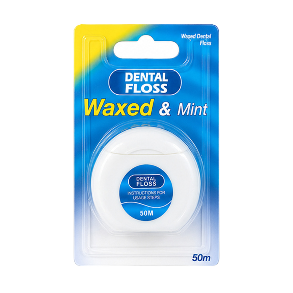 50m Nylon Dental Floss Mint Flavor Multi-Color Set