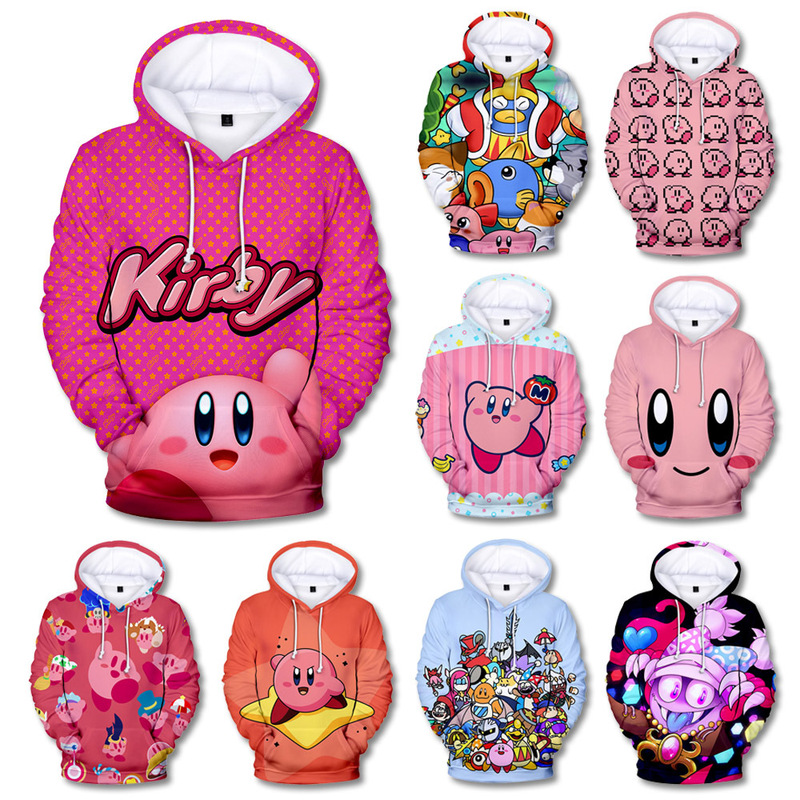 Cross-Border popular video game series star Kabi kirby 3D print cute cartoon hoodie sweater