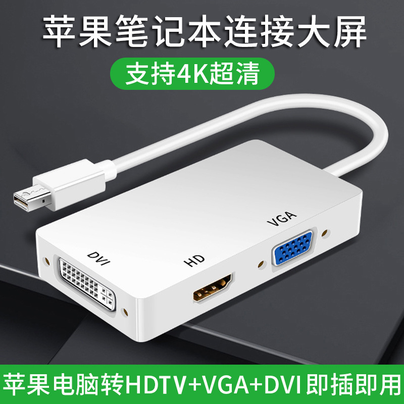 适用苹果电脑转换器转hdmi/vga投影仪显示器笔记本转接线投屏高清