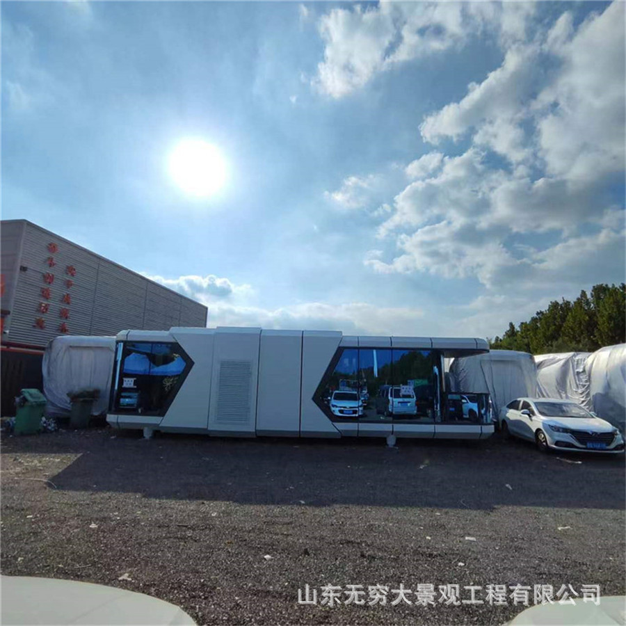 Villa leche tienda de té café casa comercial calle comercial contenedor sala móvil integrado casa tienda B & B