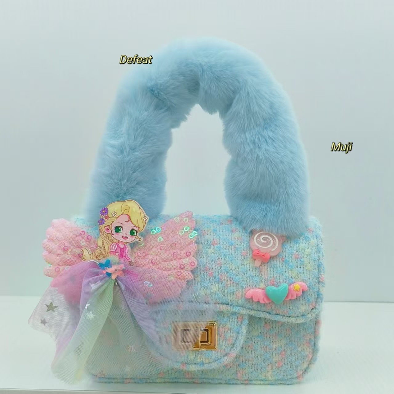 Bolso de peluche, bolso de hombro, bolso de moda, bolso pequeño, bolso de cambio, bolso accesorio