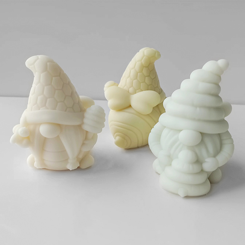 Jiahuimei abeja enano vela molde DIY hecho a mano aromaterapia vela yeso decoración abrasivo herramienta