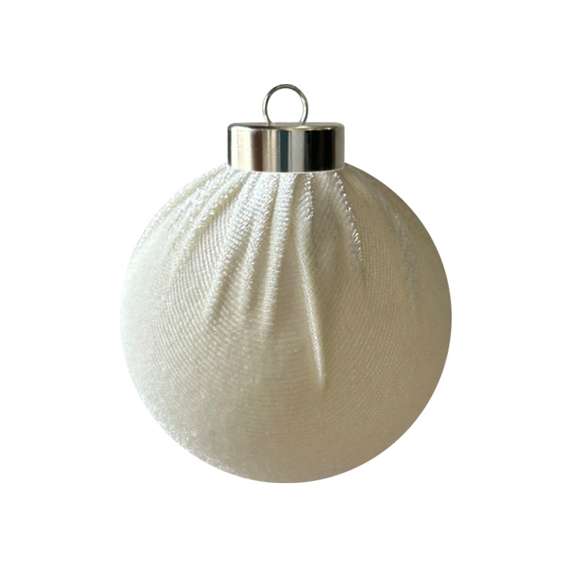 Venta directa de fábrica 6/8CM bola de tela decoración de bolas de Navidad decoración de Navidad adornos al por mayor