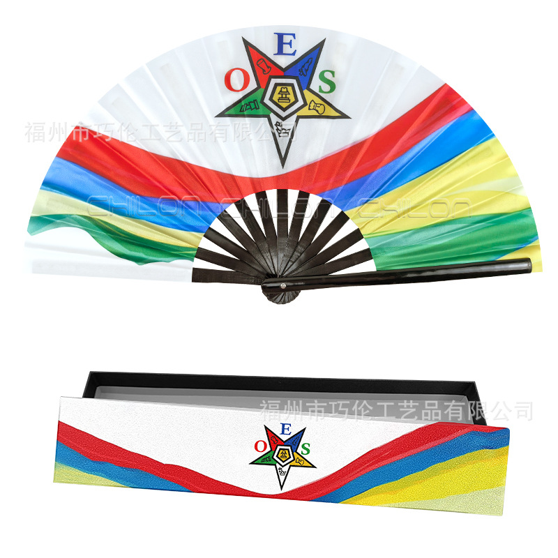 Fan de gran tamaño personalizado hueso de bambú ventilador de plástico Tai Chi kung fu ventilador cuadrado ventilador de artes marciales para impresión de ventilador publicitario