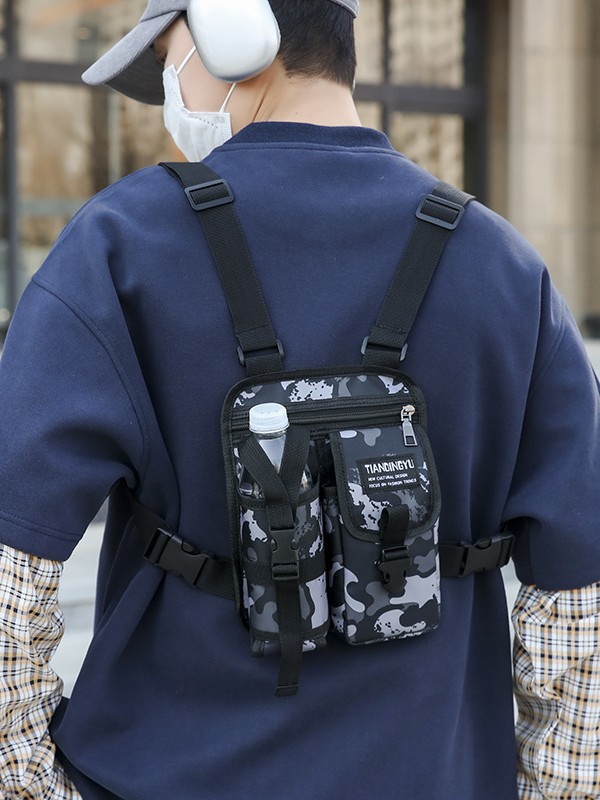 Bolso de pecho transfronterizo Bolso de hombro de ocio Bolso de hombro Hombres y mujeres Senderismo al aire libre Taza de agua Bolso de mensajero Bolso de teléfono móvil Bolso de hombro