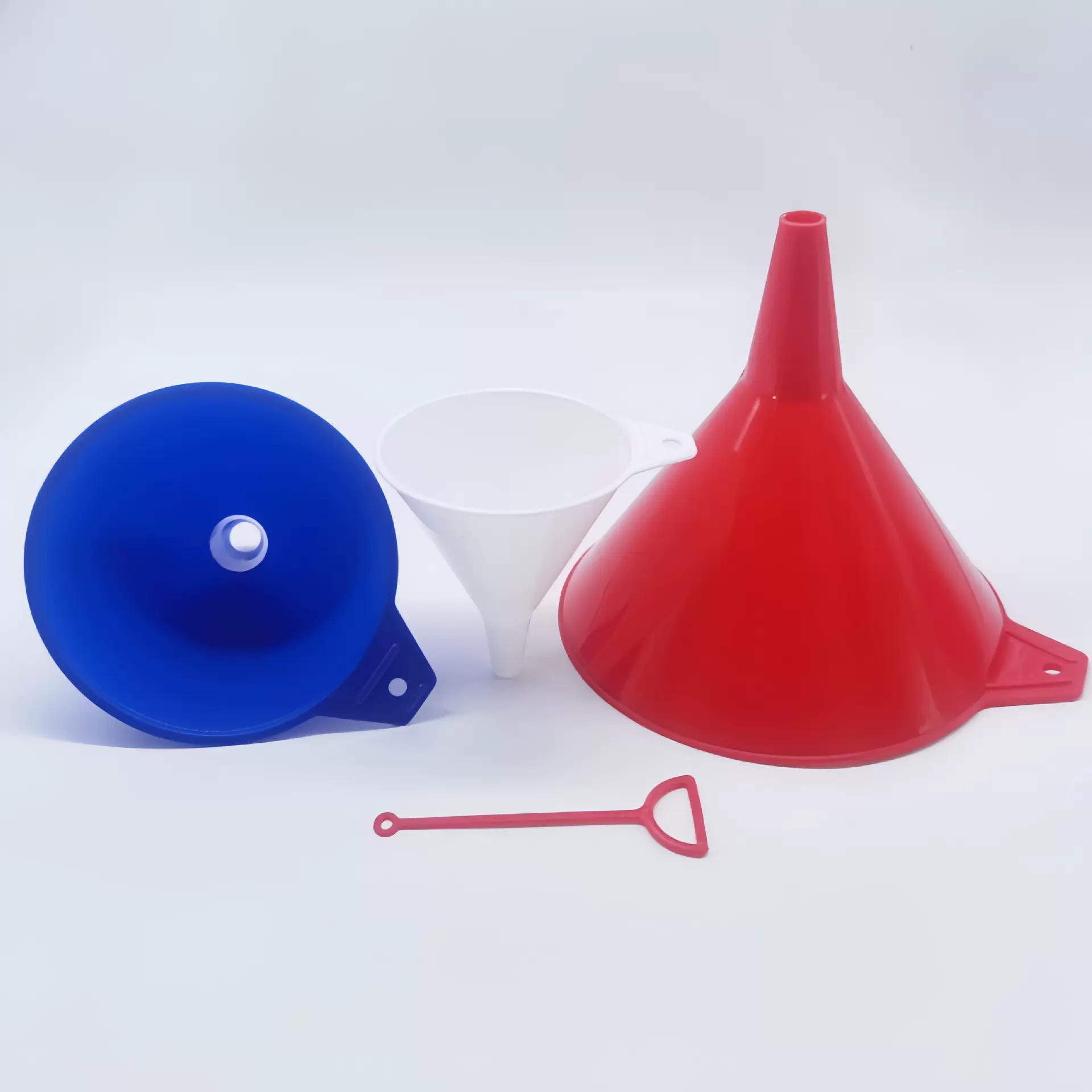 批发塑料漏斗三件套液体分装多功能加厚漏斗家用大号油漏斗塑料