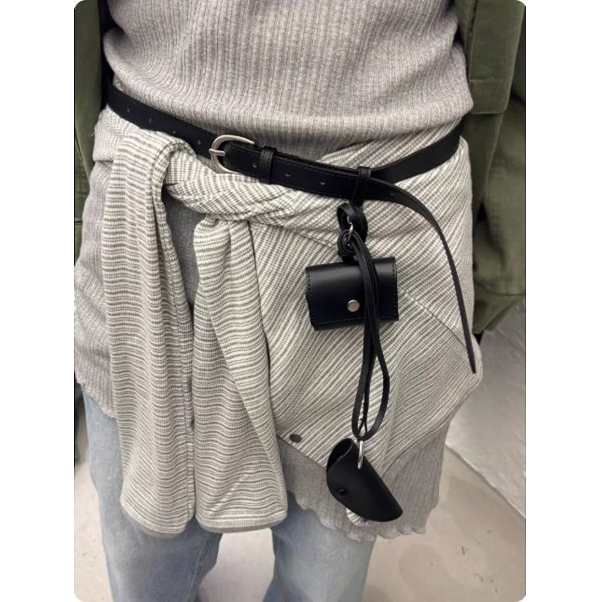 Arnopan Niche Versatile Belt Korean 2026 New Model Pu Leather Waist Bag Pendant Layered Decorative Belt