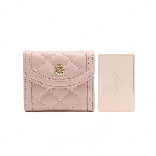 Pierre Louis New Mini Zippered Purse Fashion Tri-fold Embroidered Wallet High-end Coin Pouch