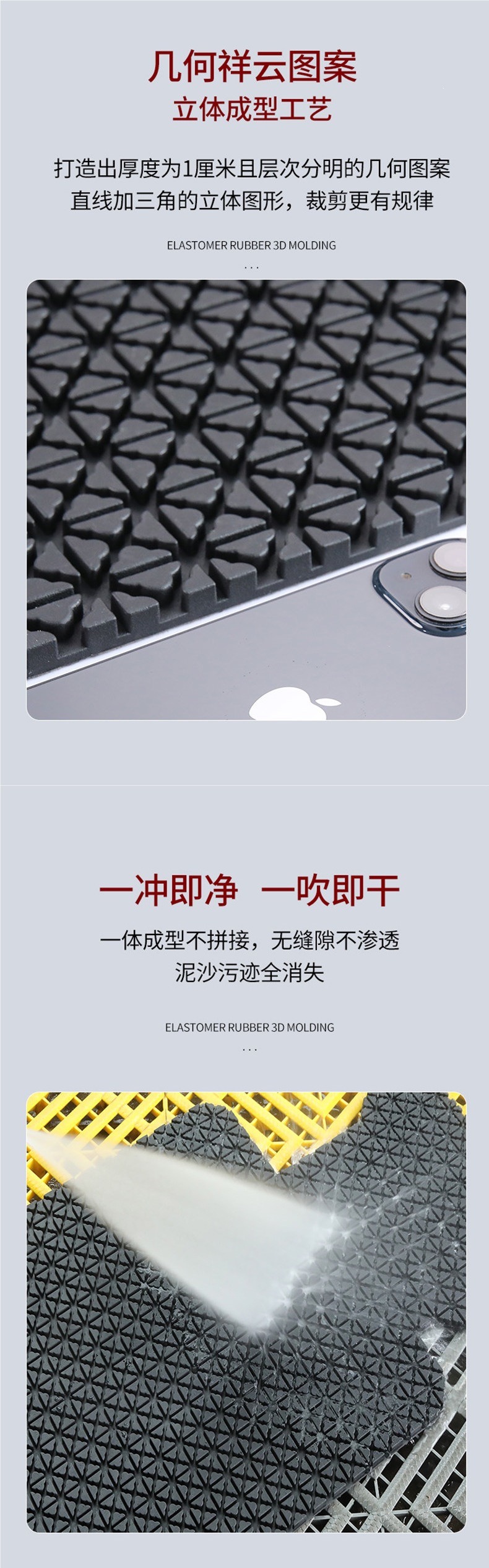 TPE car floor mats are specialized non-slip, wear-resistant, odorless rubber waterproof carpet-style car mats