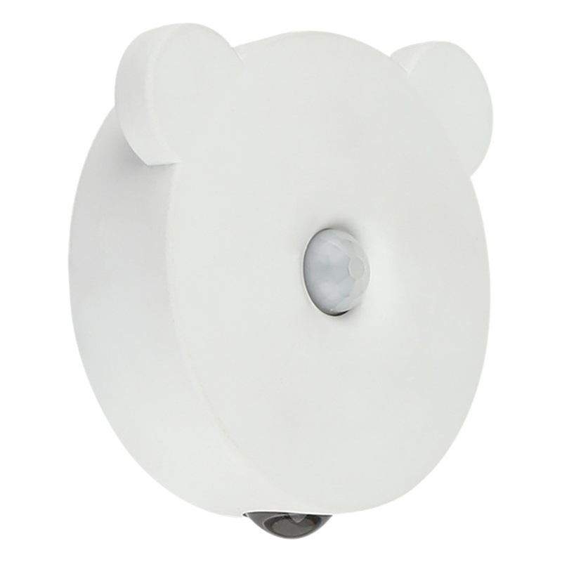 Transfronterizo nuevo inteligente LED recargable lámpara del sensor del cuerpo humano noche dormitorio USB pared magnética placa de la puerta luz de la noche