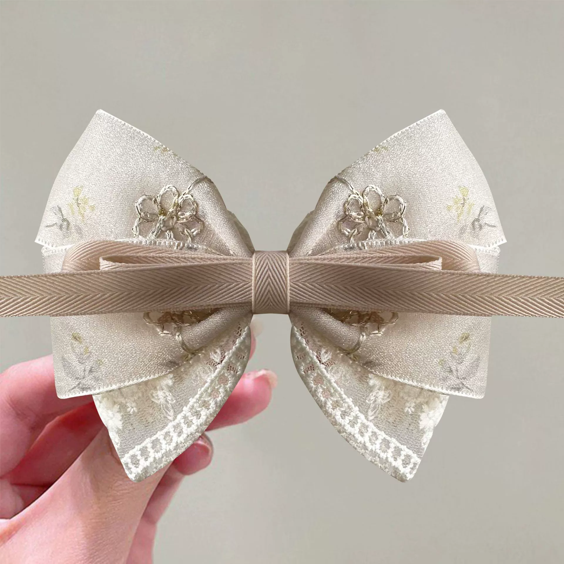 Свежий/Свежий? hairgrip with bow, hairpin, hair accessory, floral print