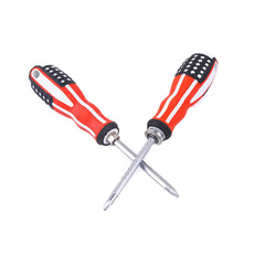 Manufacturer wholesale multifunctional dual-purpose screwdriver cross-shaped screwdriver household large plastic-coated screwdriver set