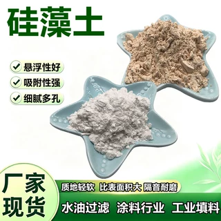 硅藻土水处理助滤剂多孔吸附油漆涂料陶瓷造纸工业填料硅藻土