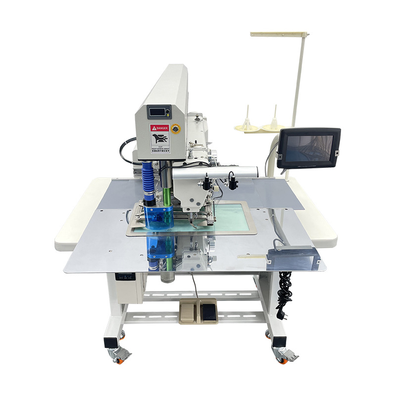 Máquina de apertura de bolsas láser común chaqueta de plumón chaqueta de algodón camisa máquina de apertura de bolsas láser equipo de máquina de coser automática