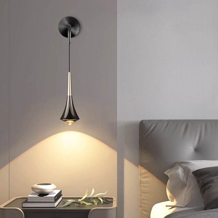Retro sconce for bed
