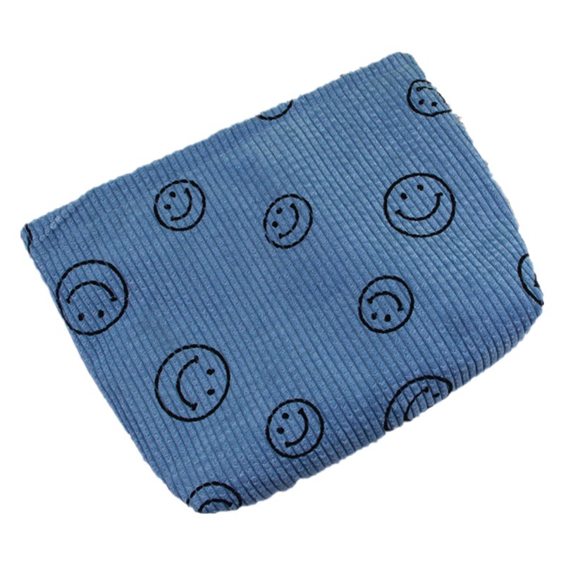 Cara sonriente grande PANA bolsa de cosméticos vintage dot almacenamiento lavado embrague clave teléfono móvil cartera lápiz caso