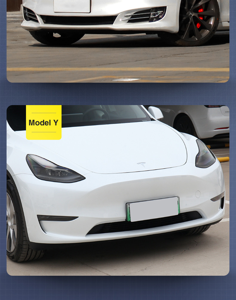 Suitable for Tesla blackened light film Model 3/Y/XS light-controlled TPU headlight and taillight color-changing protective transparent film