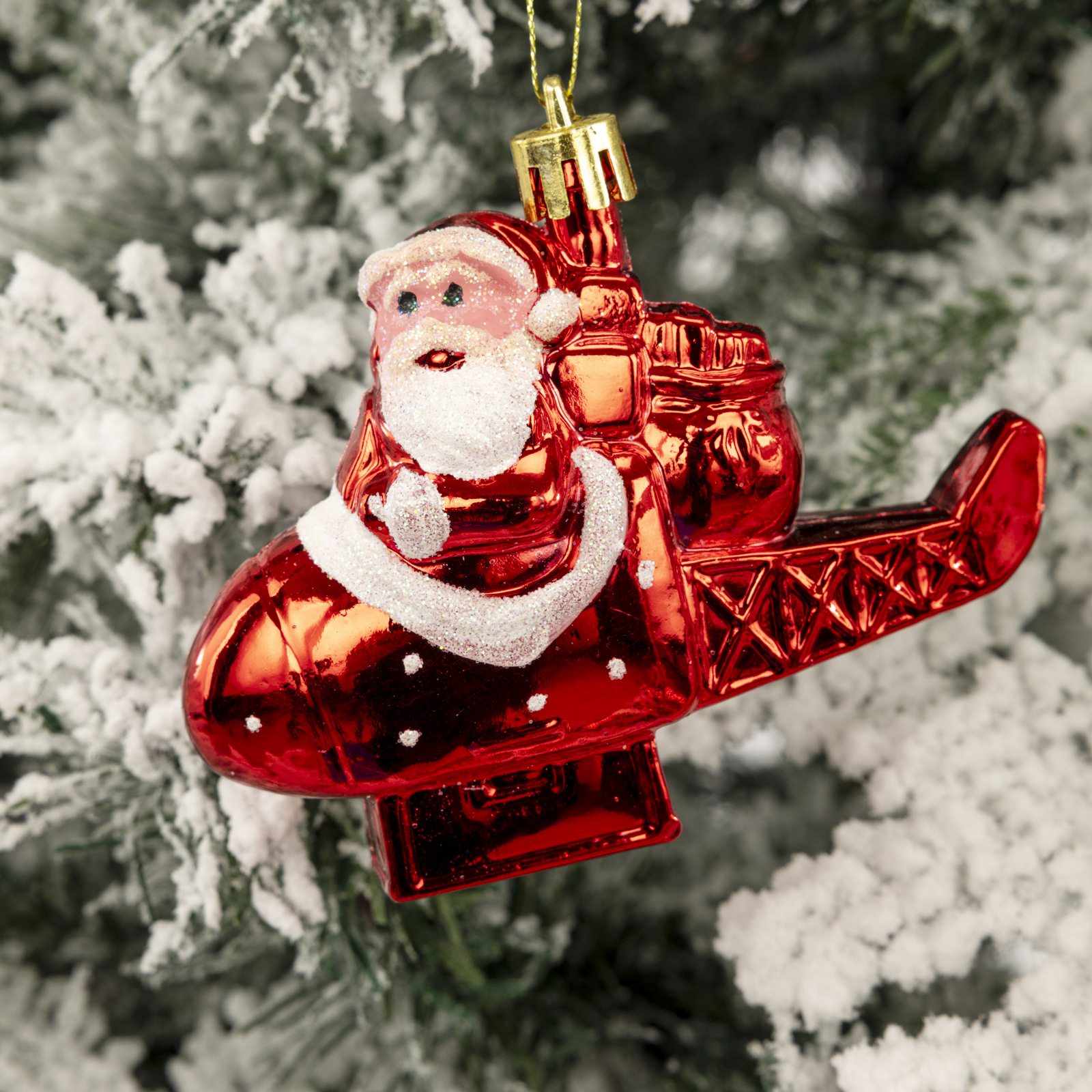 Light Old Man Aircraft Painted Plastic Hanging Christmas Tree Pendant Christmas Decoration Holiday Arrangement_voghion.com