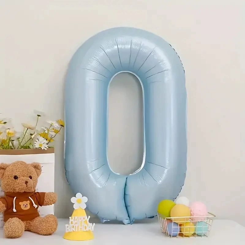 Празничный шар-фольга 40 дюймов, цифры 0–9, пастельные и металлические цвета, упаковка OPП