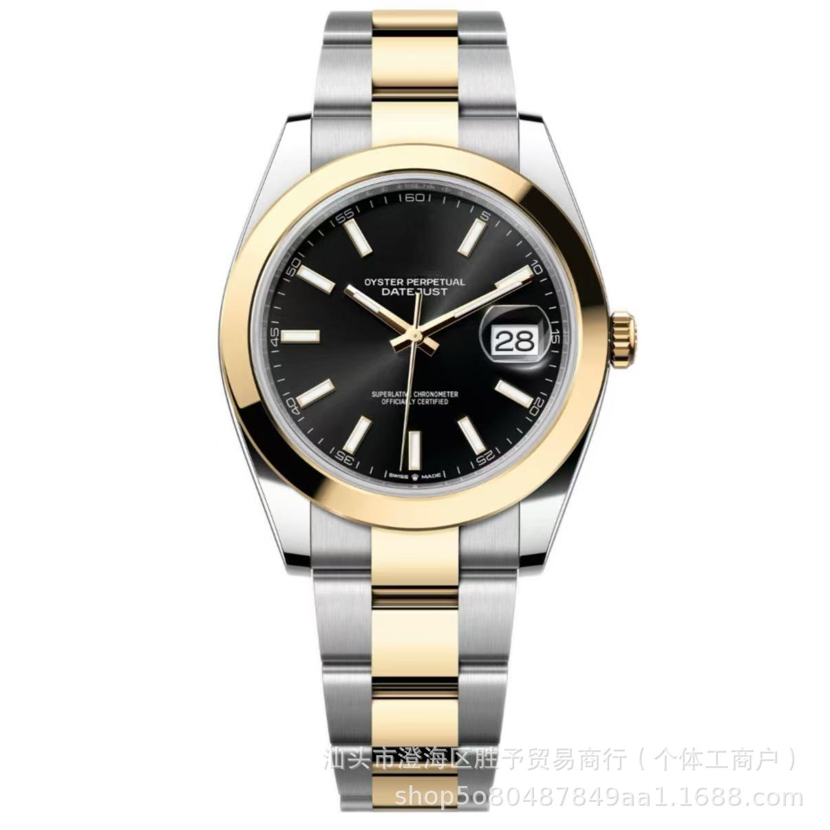 Fábrica C reloj de pulsera tipo diario de apertura de reloj de pulsera hombre correa de acero cara romana impermeable reloj mecánico automático completo