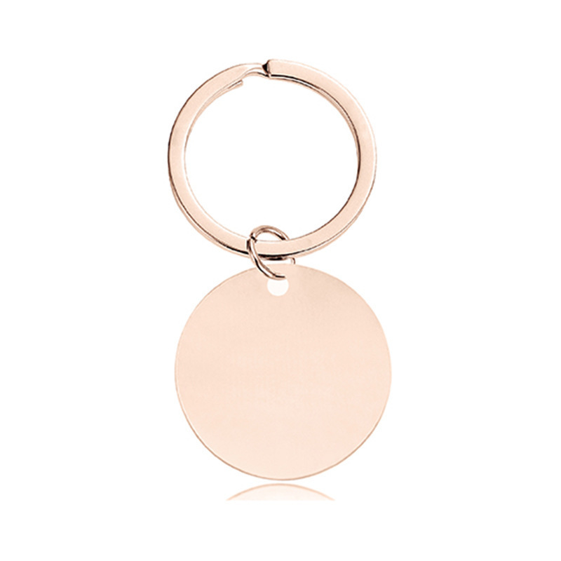 Golden keychain, 30mm, pink gold